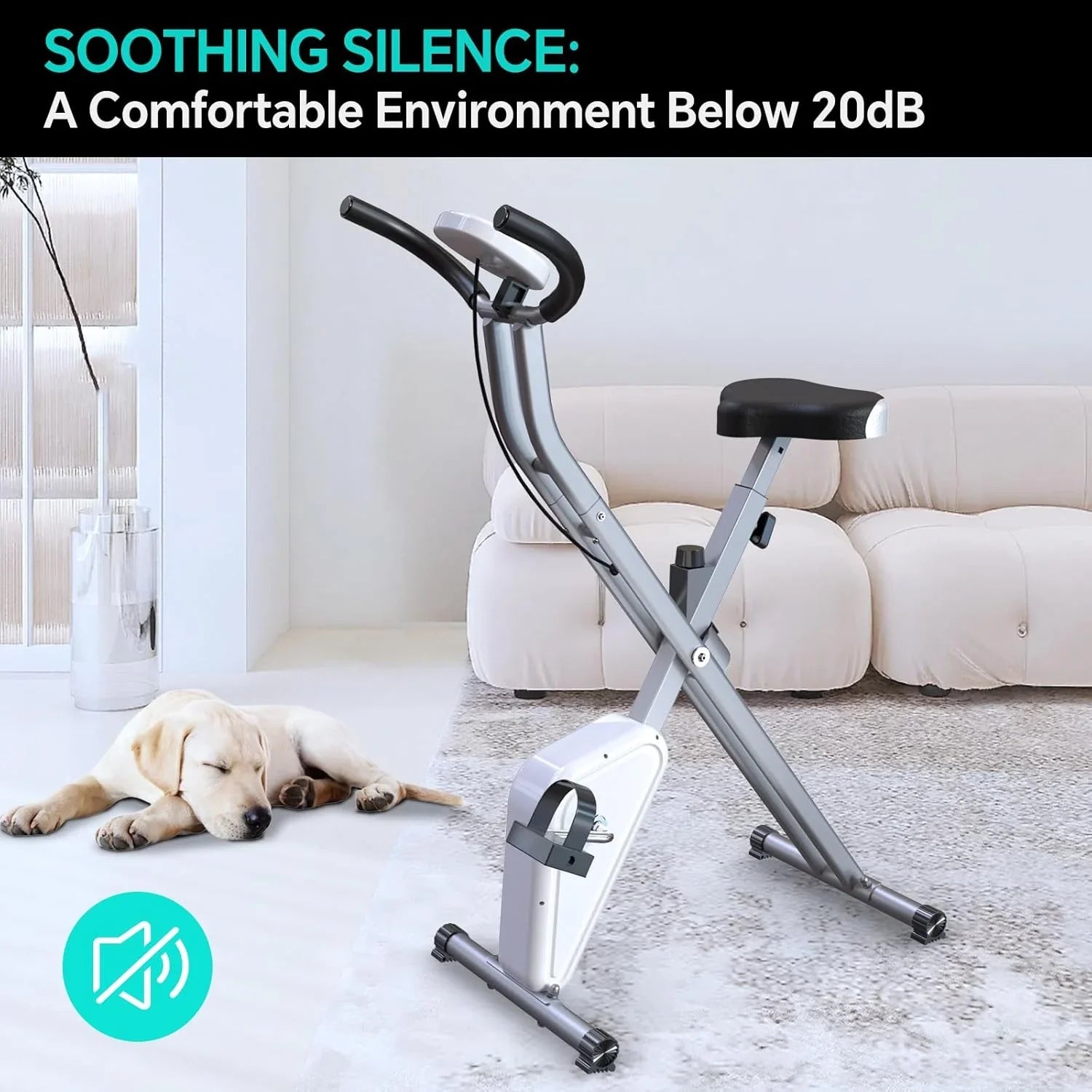 Vélo d'appartement pliable 5 en 1 pour usage domestique, vélo d'appartement d'intérieur