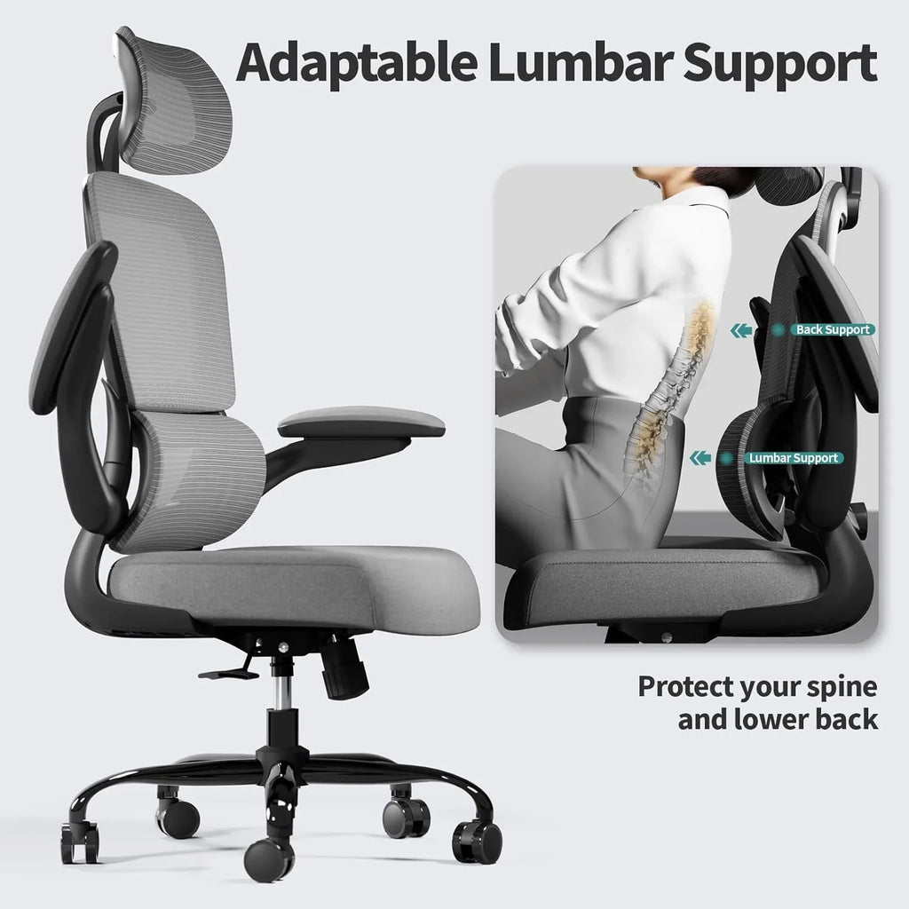 Chaise de bureau ergonomique TRALT, 150 kg, chaise de jeu à domicile avec roulettes