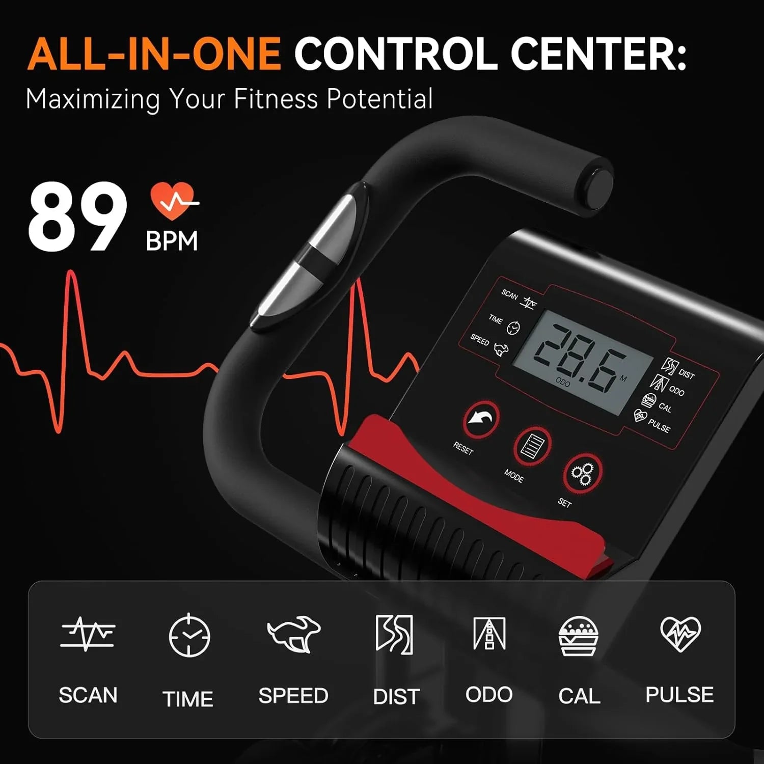 Vélo d'appartement pliable 5 en 1 pour usage domestique, vélo d'appartement d'intérieur