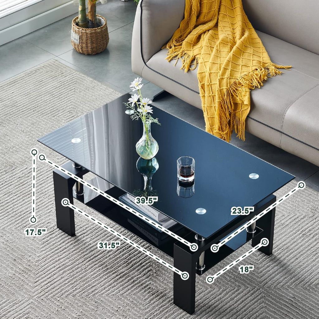 Table basse rectangulaire de salon, table basse d'appoint moderne