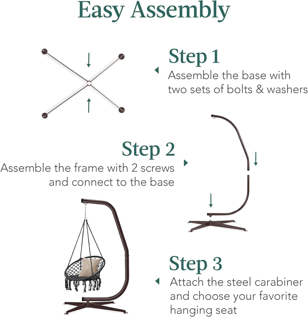 Support en C pour hamac en métal Best Choice Products