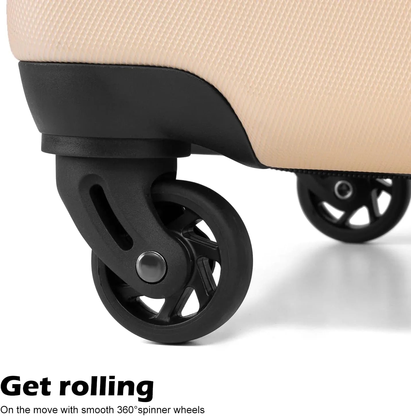 Ensemble de 3 valises rigides à roulettes légères avec serrure TSA