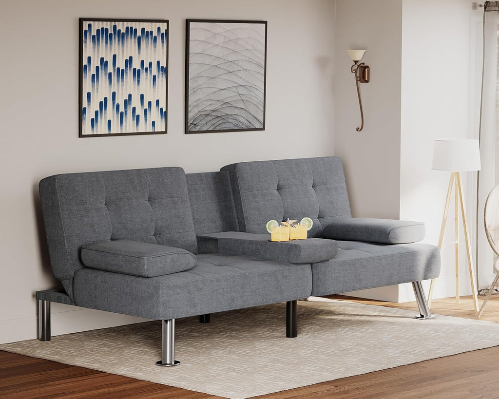 Canapé-lit futon Flamaker Ensemble futon pliant moderne Chaise longue convertible