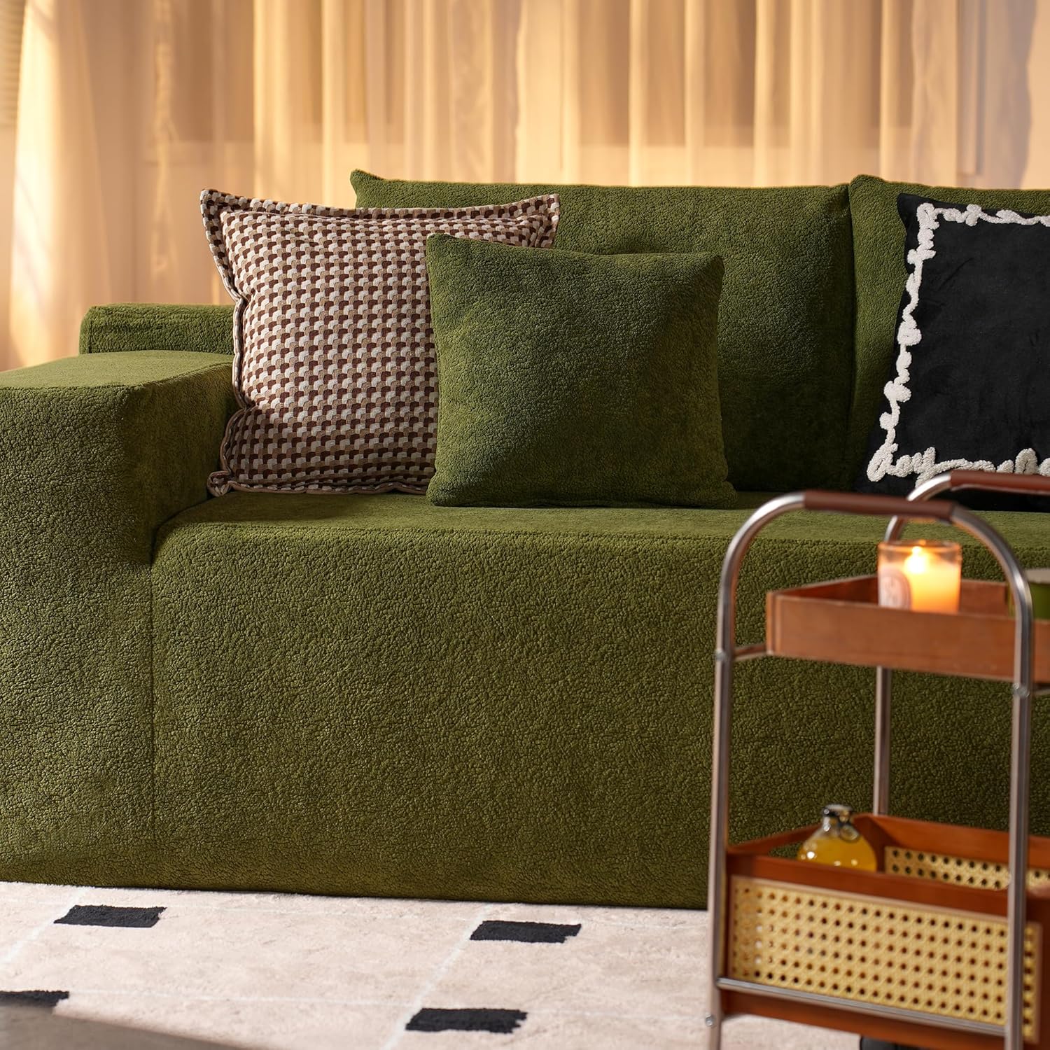 Canapé Ovios 104" Cloud Section Fauteuil en L, canapé modulaire moderne