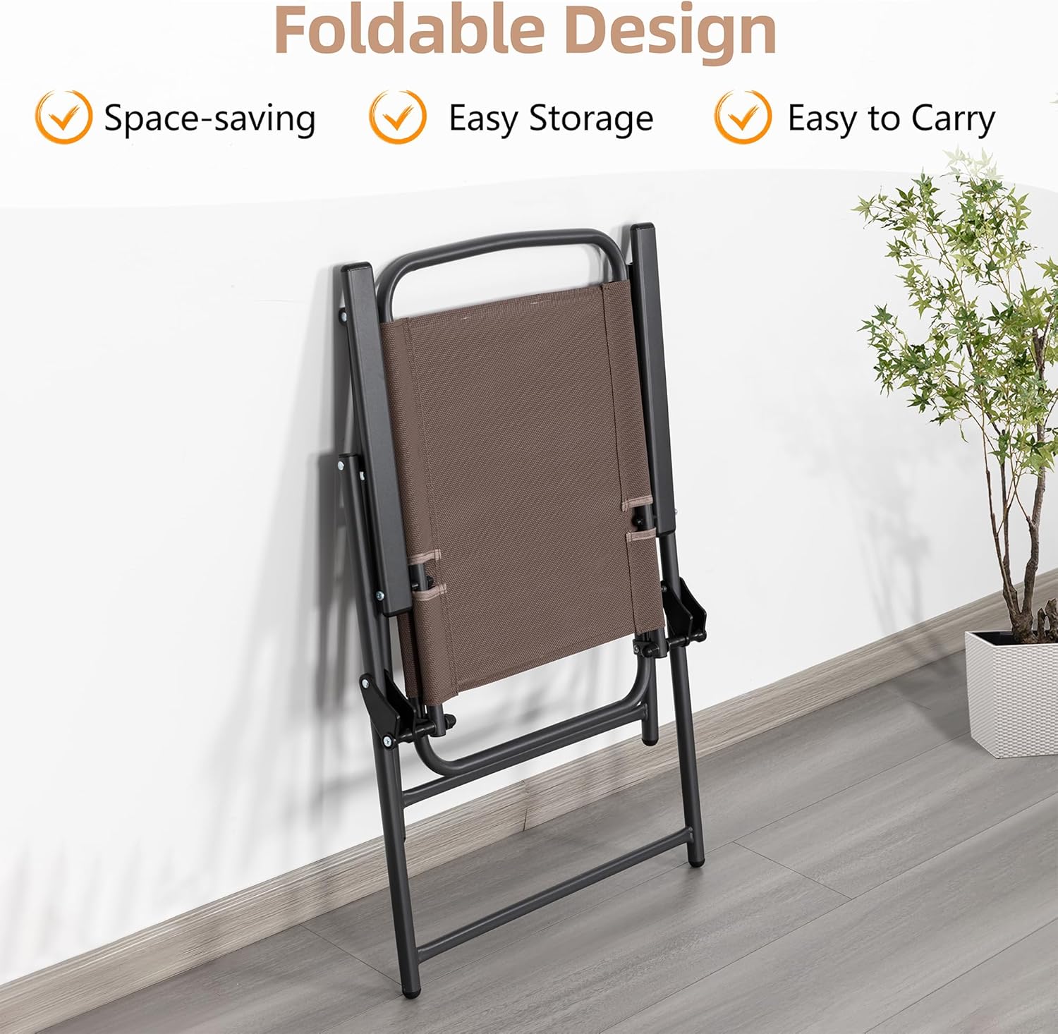 Ensemble table et chaises de salle à manger pliantes Vongrasig 6 pièces