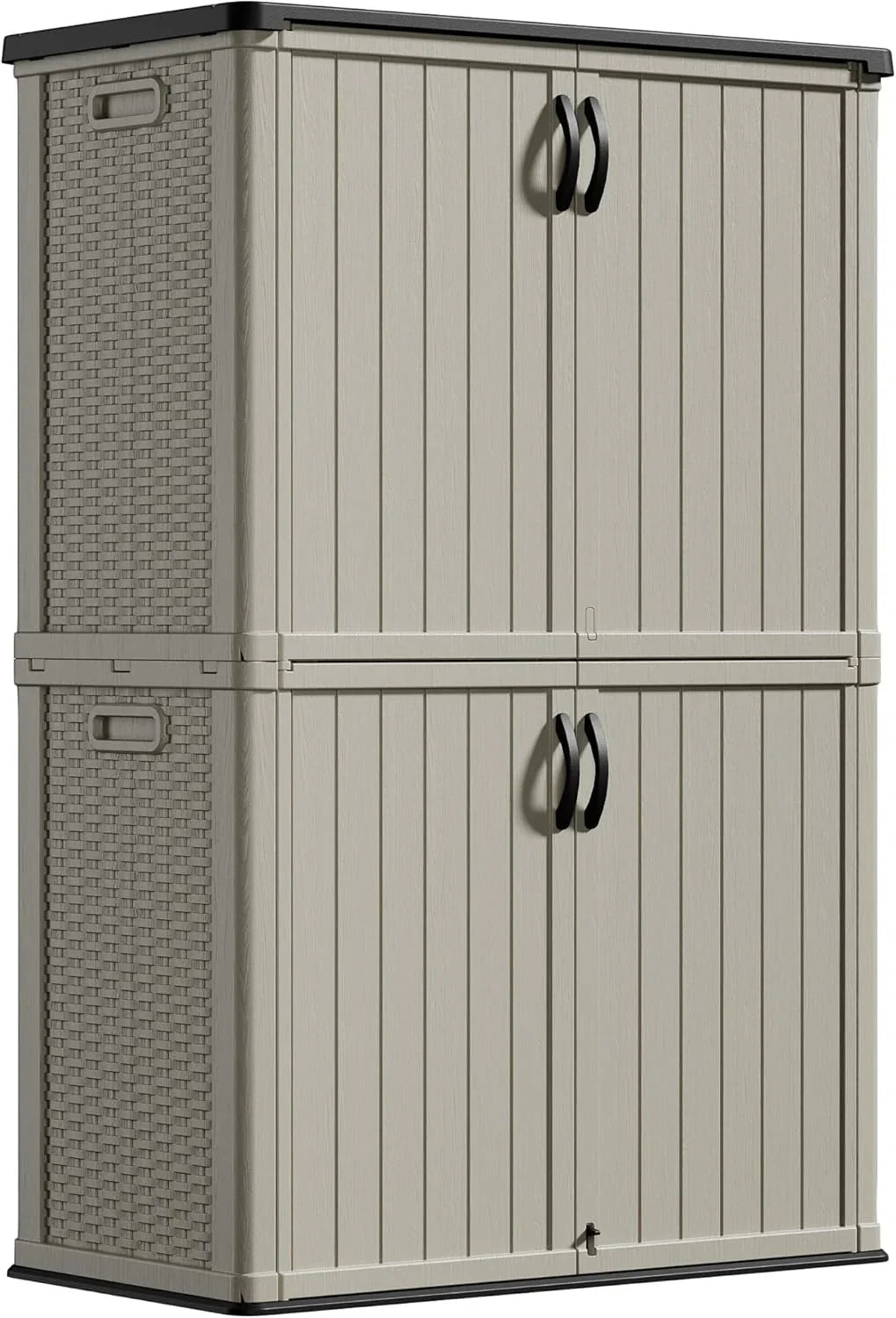 Abri de rangement horizontal extérieur Greesum 27 pieds cubes en résine grand coffre de rangement