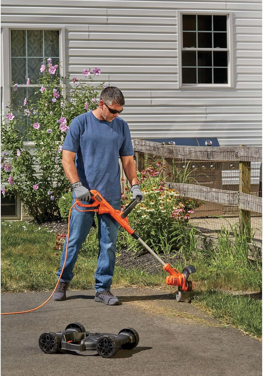 Tondeuse à gazon filaire 3 en 1 BLACK+DECKER, coupe-bordures et coupe-bordures, 12 pouces