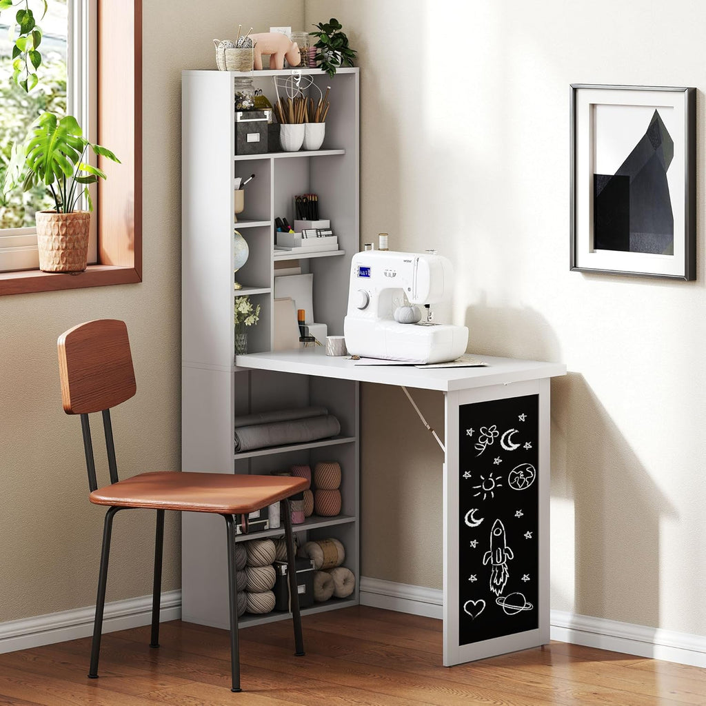 Bureau pliant convertible, armoire de bureau murale, poste de travail multifonctionnel pour le bureau à domicile