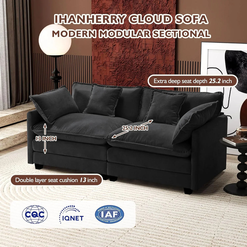 Canapé modulaire moderne en forme de U de 146 pouces d'ihanherry