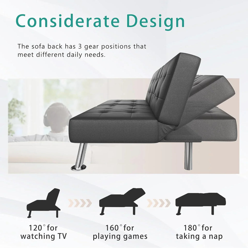 Canapé-lit futon Flamaker Ensemble futon pliant moderne Chaise longue convertible