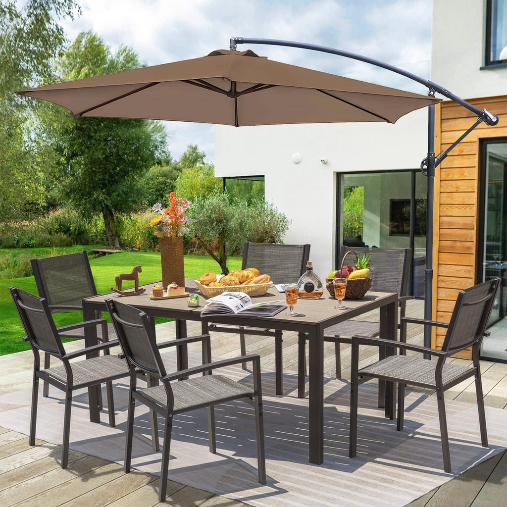 Ensemble de salle à manger de patio Homall 7 pièces, mobilier d'extérieur