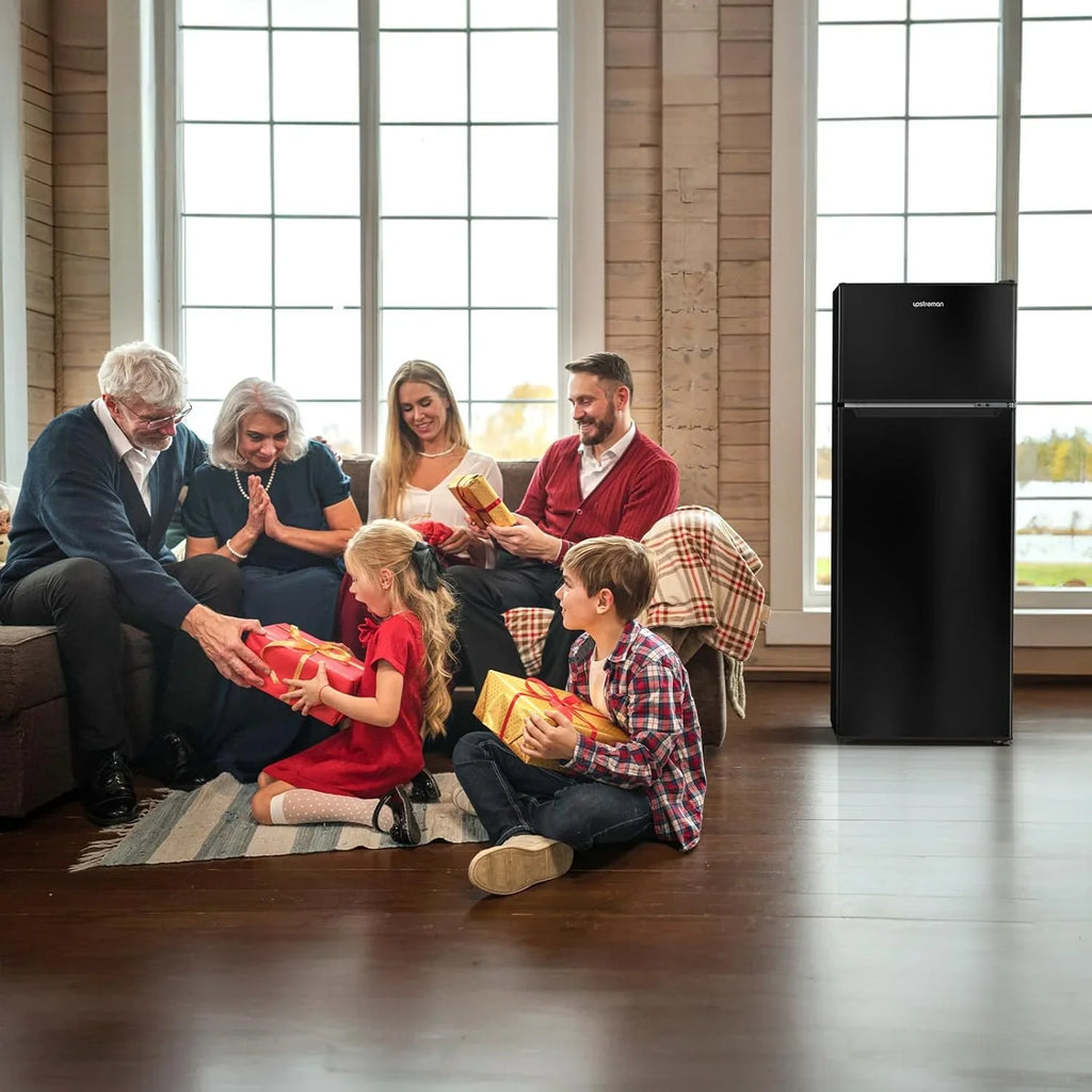 Réfrigérateur Upstreman de 7,7 pieds cubes avec congélateur, double porte,