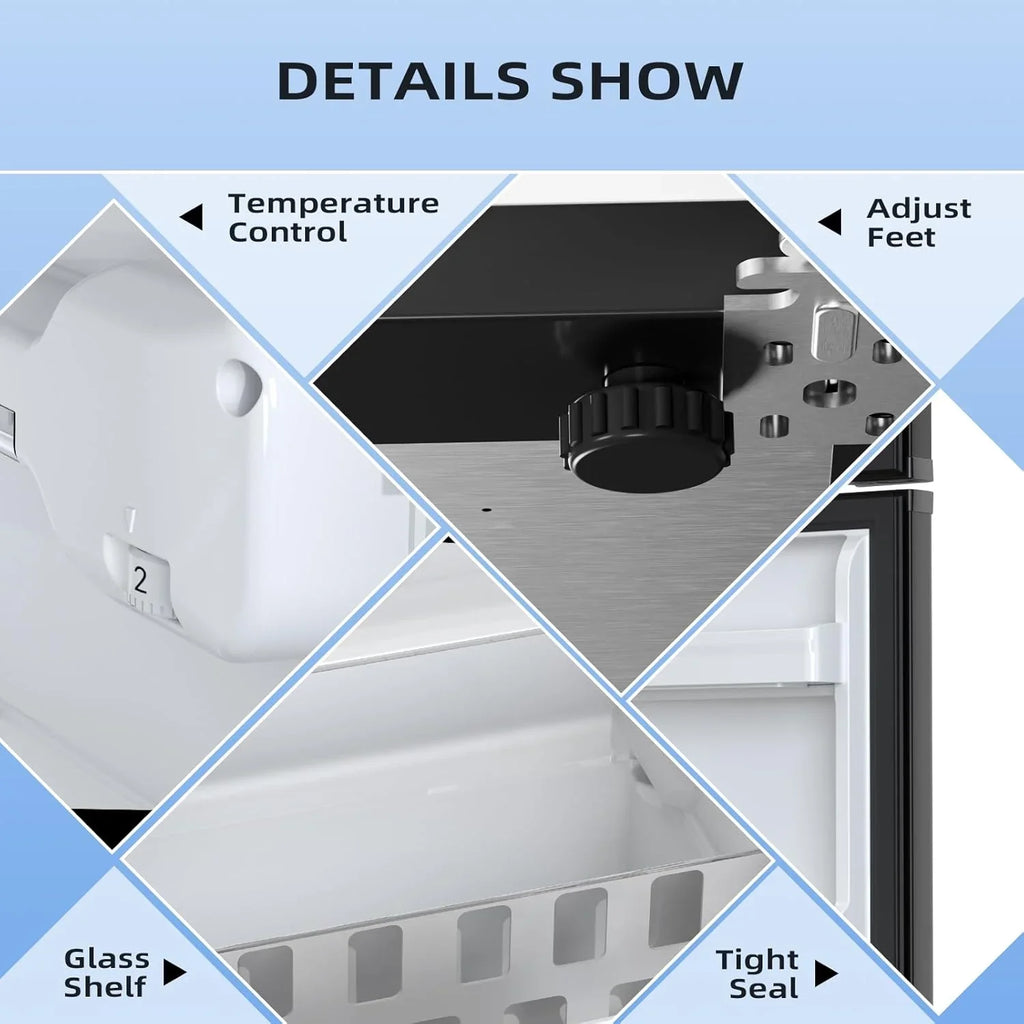 Mini-réfrigérateur NJStar de 3,2 pieds cubes avec congélateur, mini-réfrigérateur à double porte, réfrigérateur compact