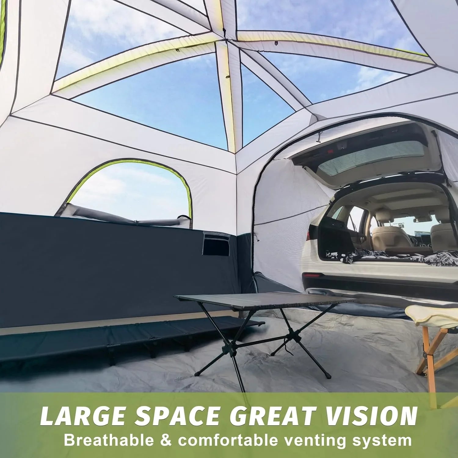 Tente de camping pour SUV, tente de hayon pour SUV 6 personnes - Facile à installer