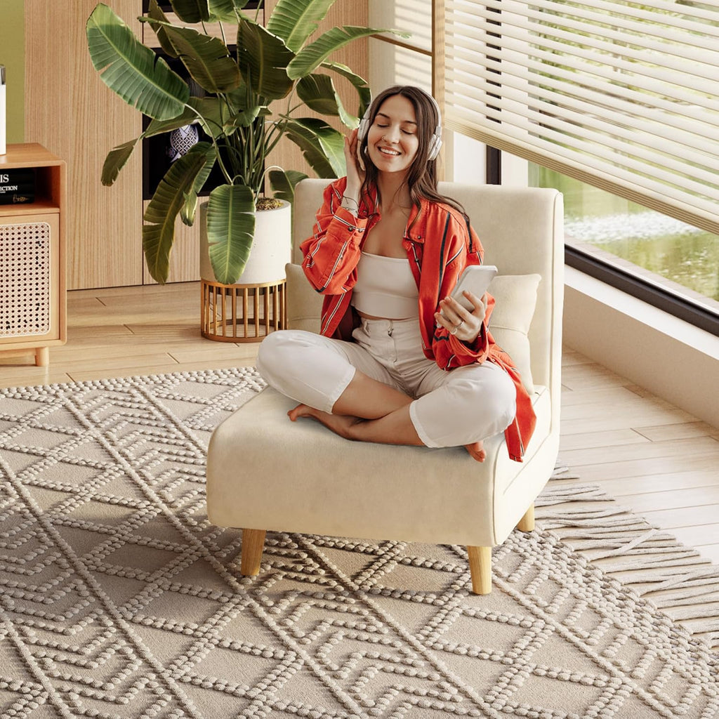 Fauteuil-lit 3 en 1, canapé-lit futon convertible avec dossier réglable