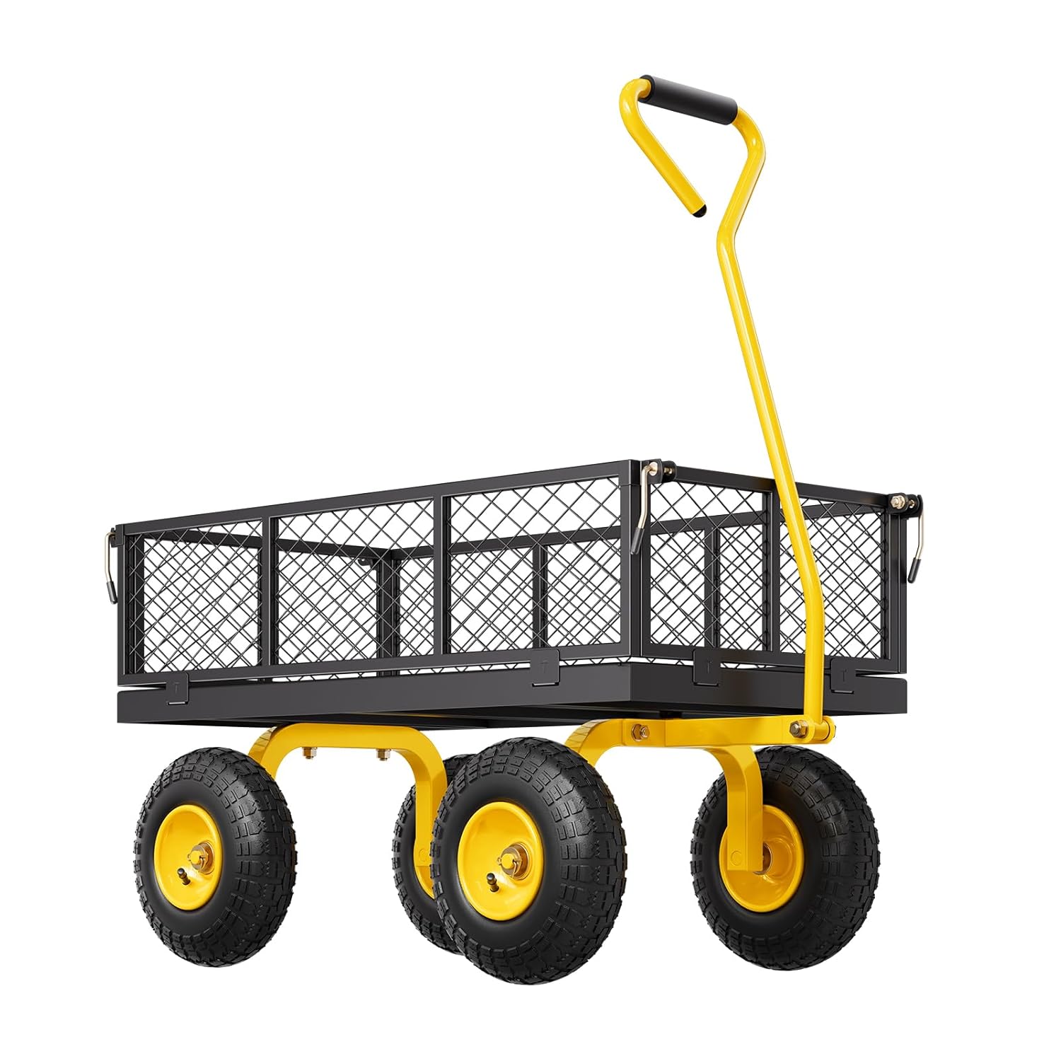 VEVOR chariot de transport de jardin véhicule utilitaire de remorque en métal extérieur robuste