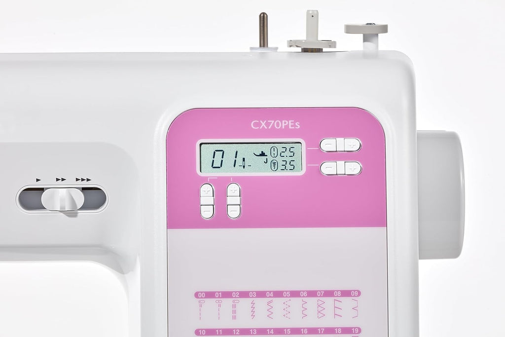 Brother CX70PES (nieuw model) - Elektronische naaimachine met 70 steken + tafel en tas inbegrepen, wit 