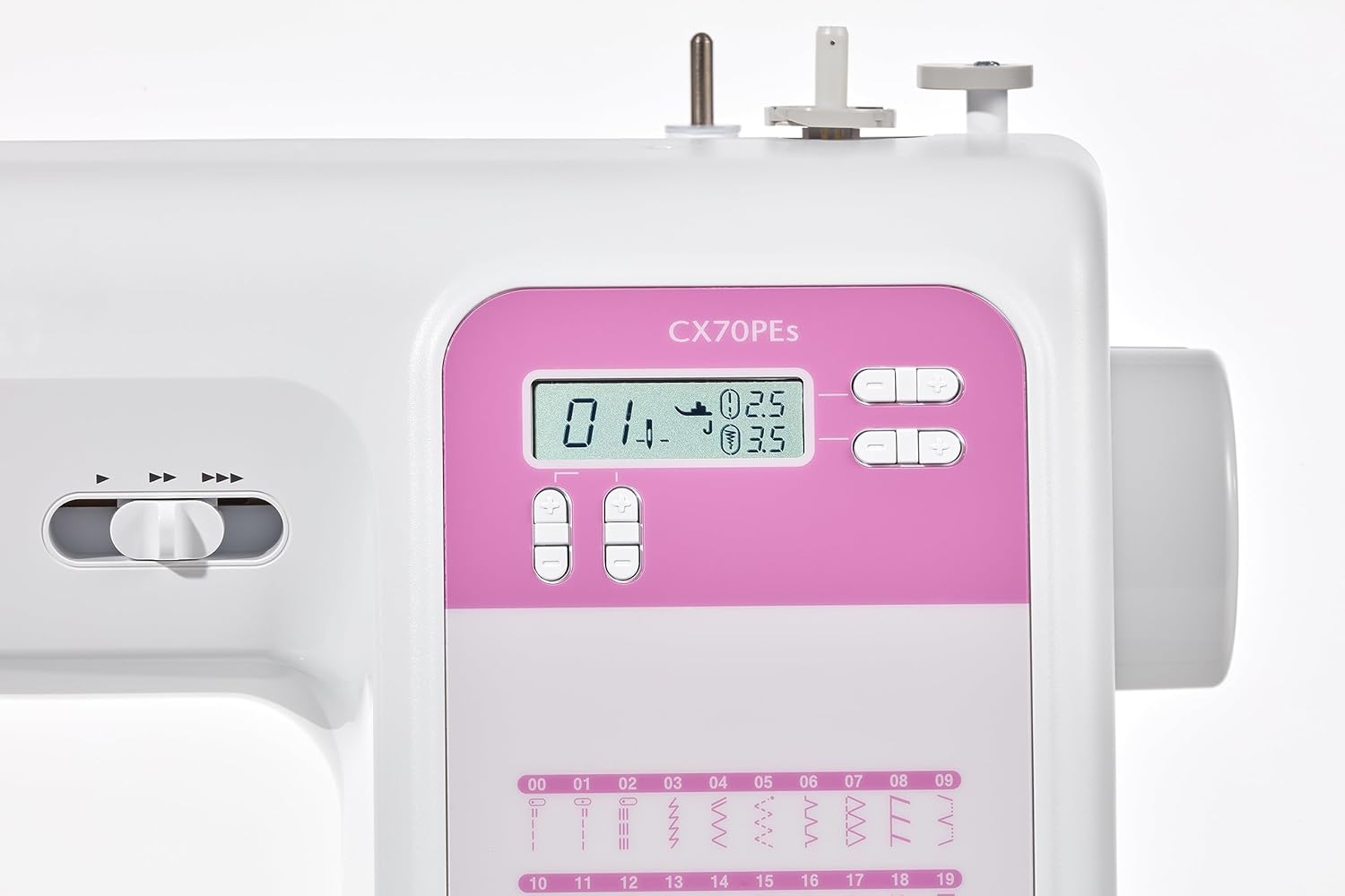 Brother CX70PES (nieuw model) - Elektronische naaimachine met 70 steken + tafel en tas inbegrepen, wit 