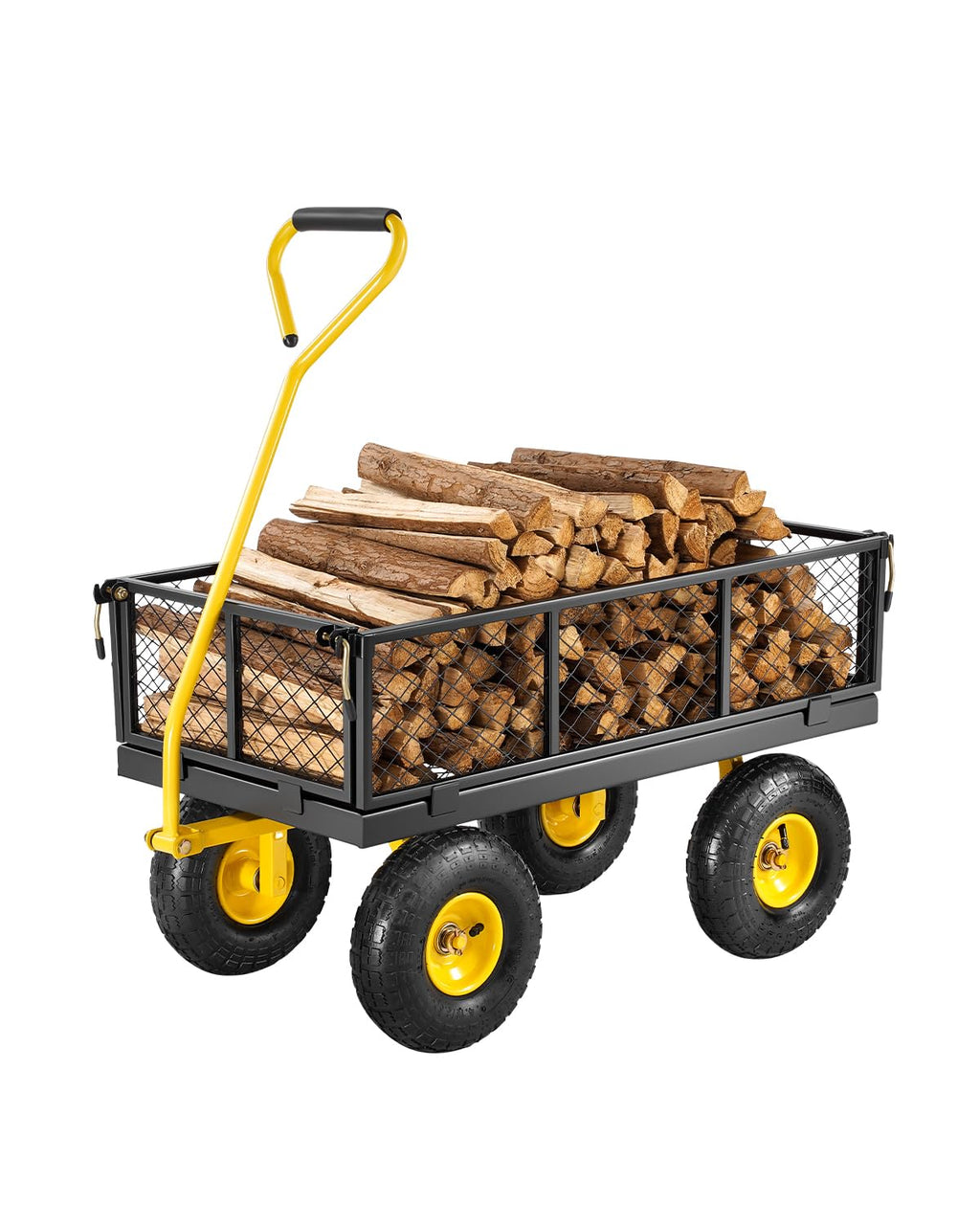 VEVOR chariot de transport de jardin véhicule utilitaire de remorque en métal extérieur robuste