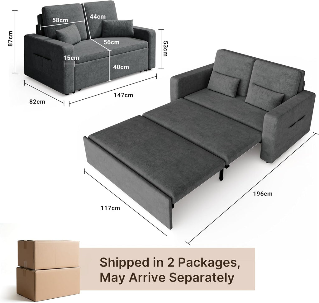 Canapé-lit convertible 2 places Xbro Canapé-lit moderne en velours