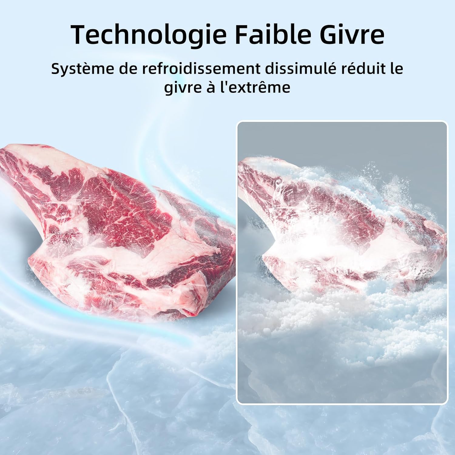 CHiQ Congélateur d'une capacité de 145 L, Congélation rapide, Thermostat réglable Silencieux Porte réversible, Noir, Classe énergétique E