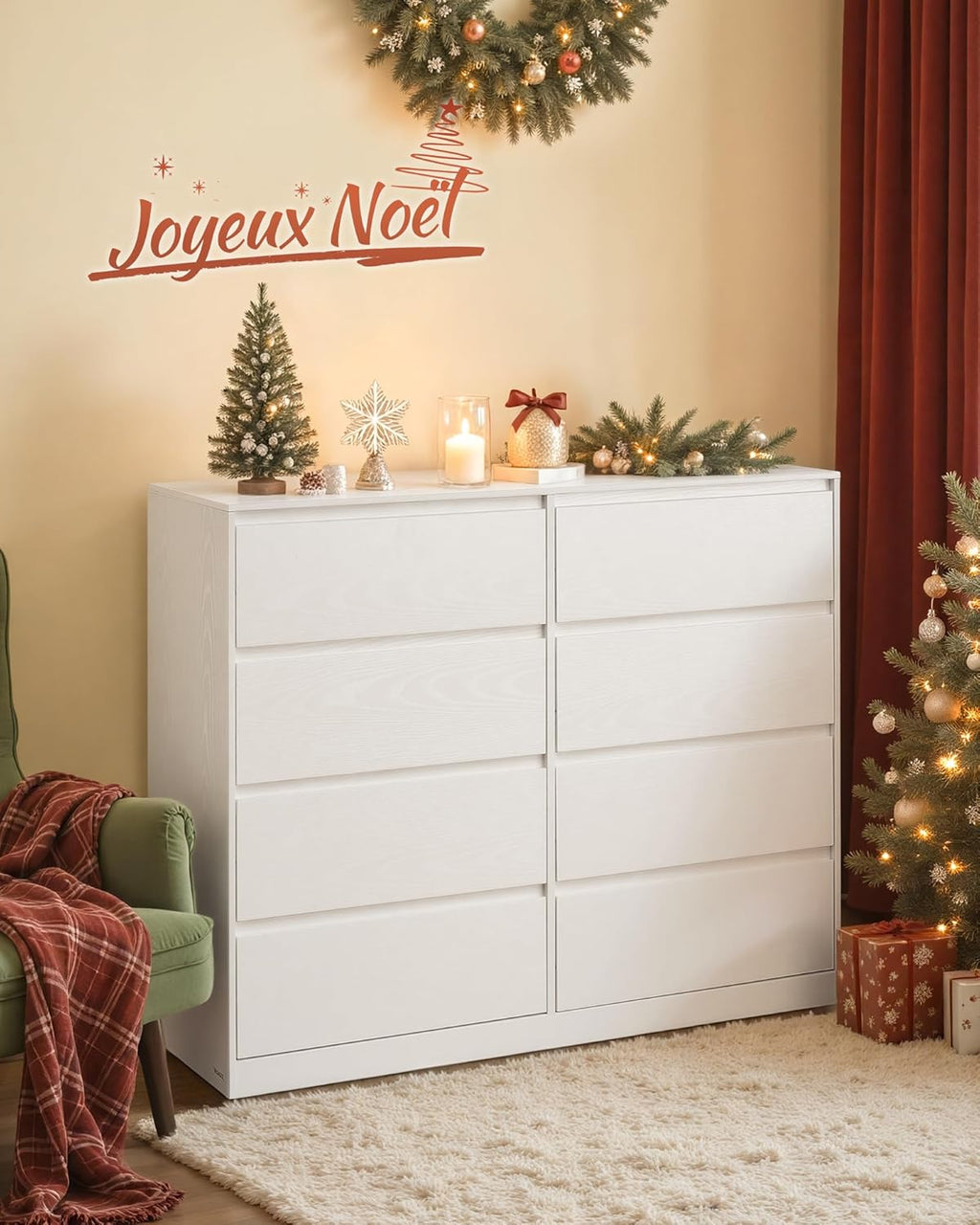 VASAGLE Kailyn Collection - Commode de Chambre à Coucher Armoire de Rangement 6 Tiroirs