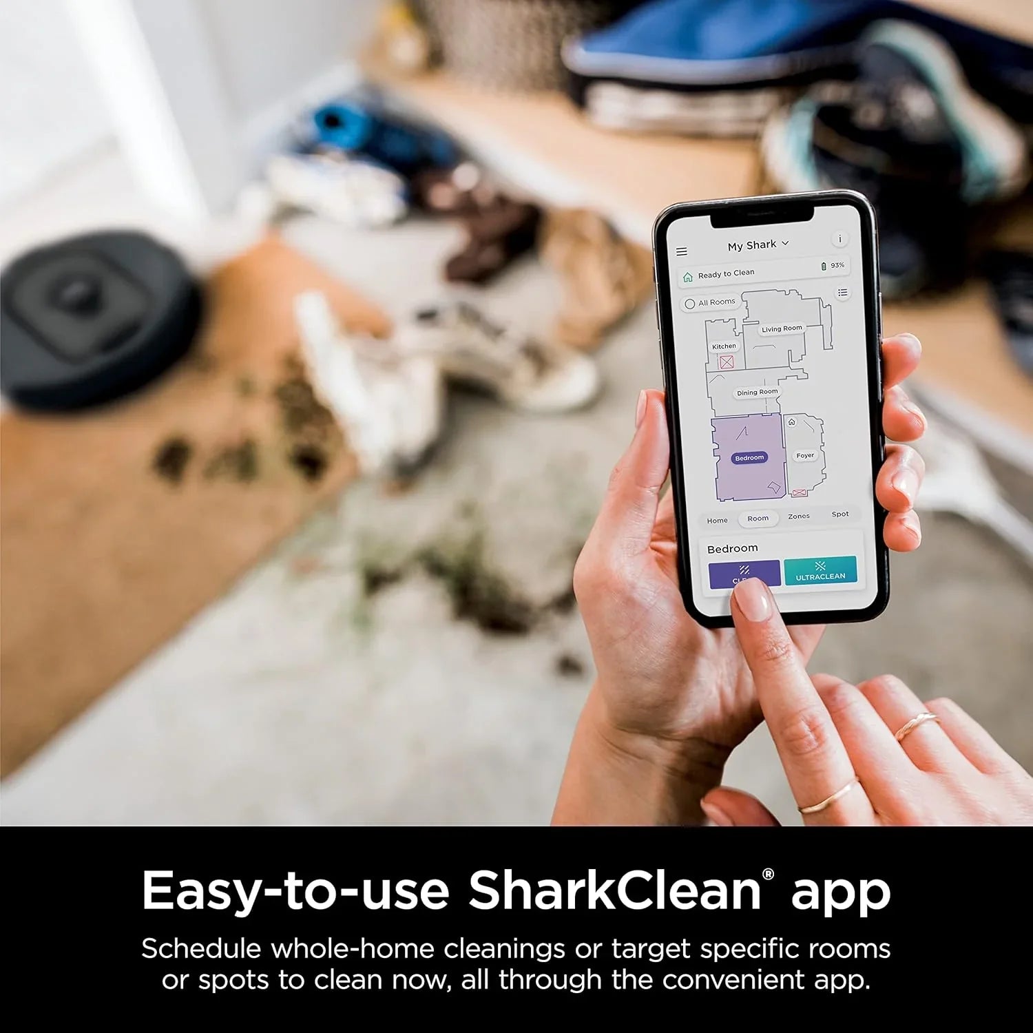 Aspirateur robot à commande vocale avec navigation Matrix Clean, cartographie de la maison, autonomie de 60 jours, base auto-vidante XL