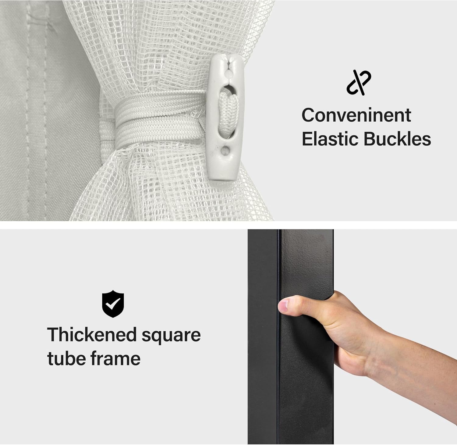 Tente pavillon d'extérieur améliorée à double toit, auvent imperméable UV50+ avec filet et crochets