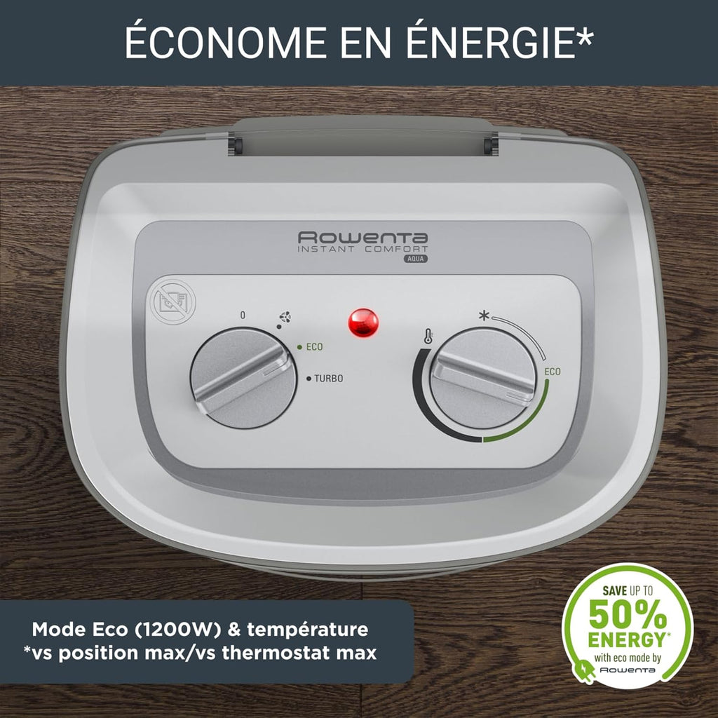 Rowenta Intense Comfort Aqua Chauffage de salle de bain Chauffage instantané Mode économique Silencieux