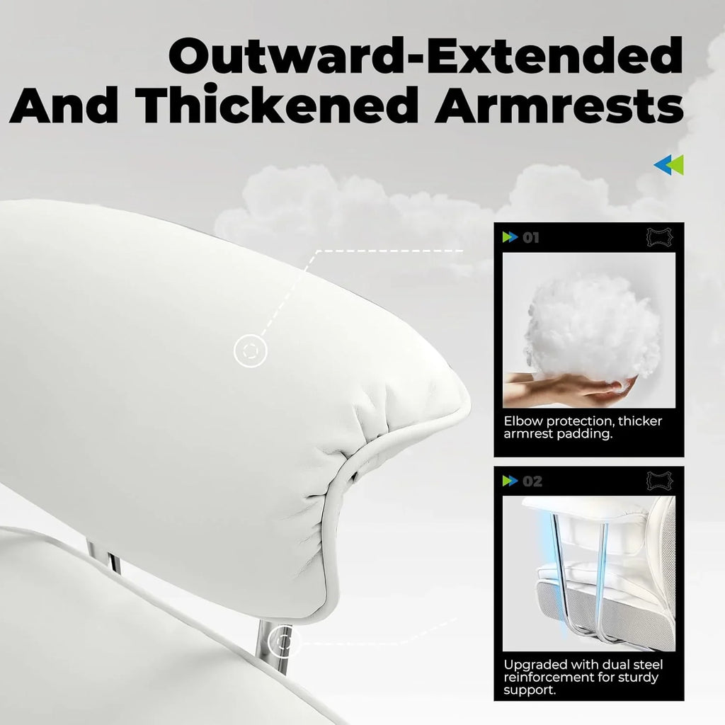 Grande chaise de bureau à dossier haut, chaise de jeu en cuir à dossier haut avec repose-pieds