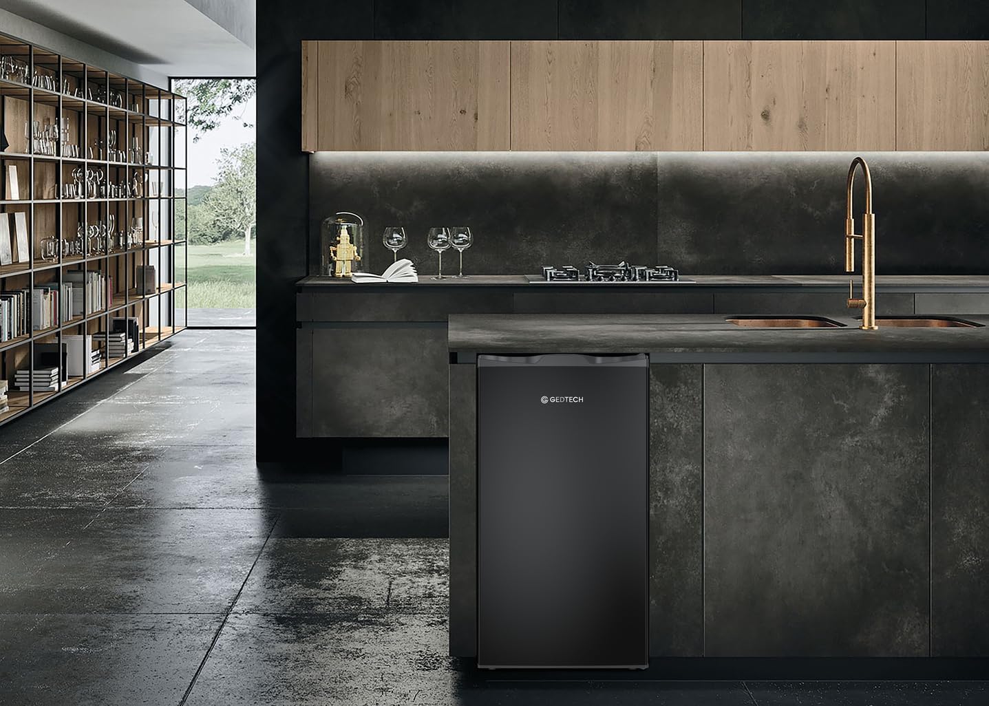 Réfrigérateur de table GEDTECH 85 L GTOP93BL avec compartiment congélateur - Classe E