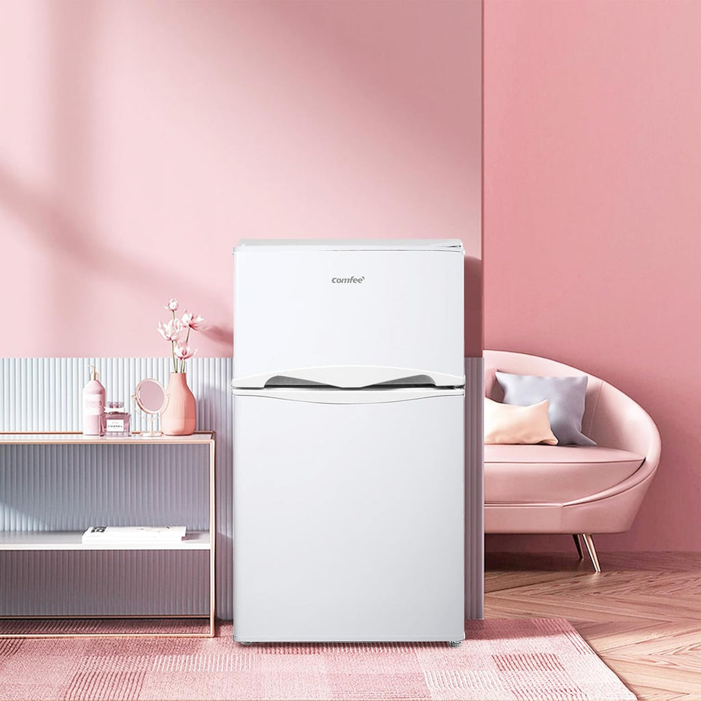 Réfrigérateur-congélateur sous-sol 87 L Compact Avec éclairage Clayettes amovibles Thermostat réglable Porte réversible