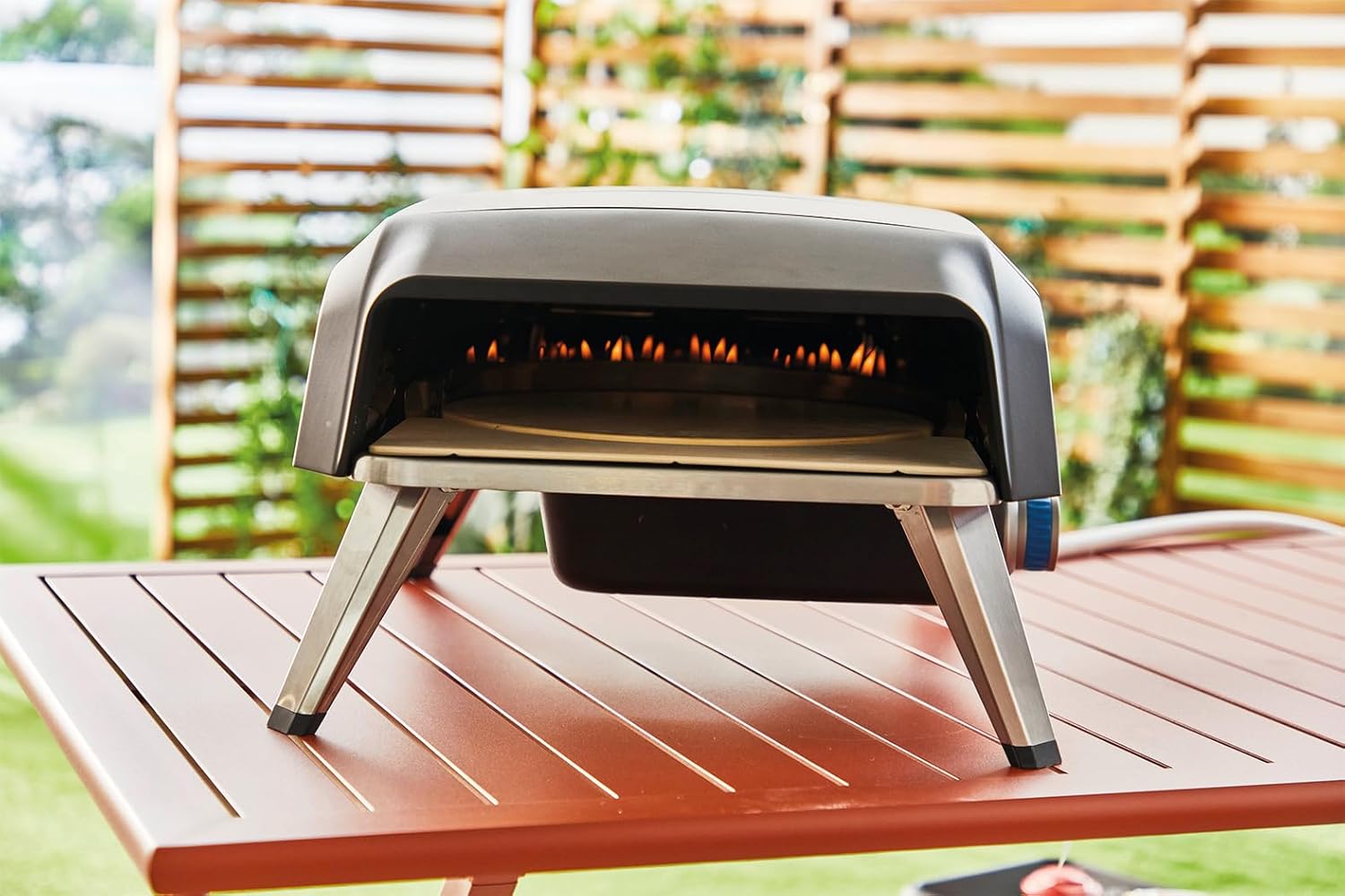 Tefal Pizza Pronto, Four à pizza maison, Four à pizza à gaz, Pierre rotative à 360°, Pizza 30 cm max., Cuisson rapide, Application gratuite JM412010