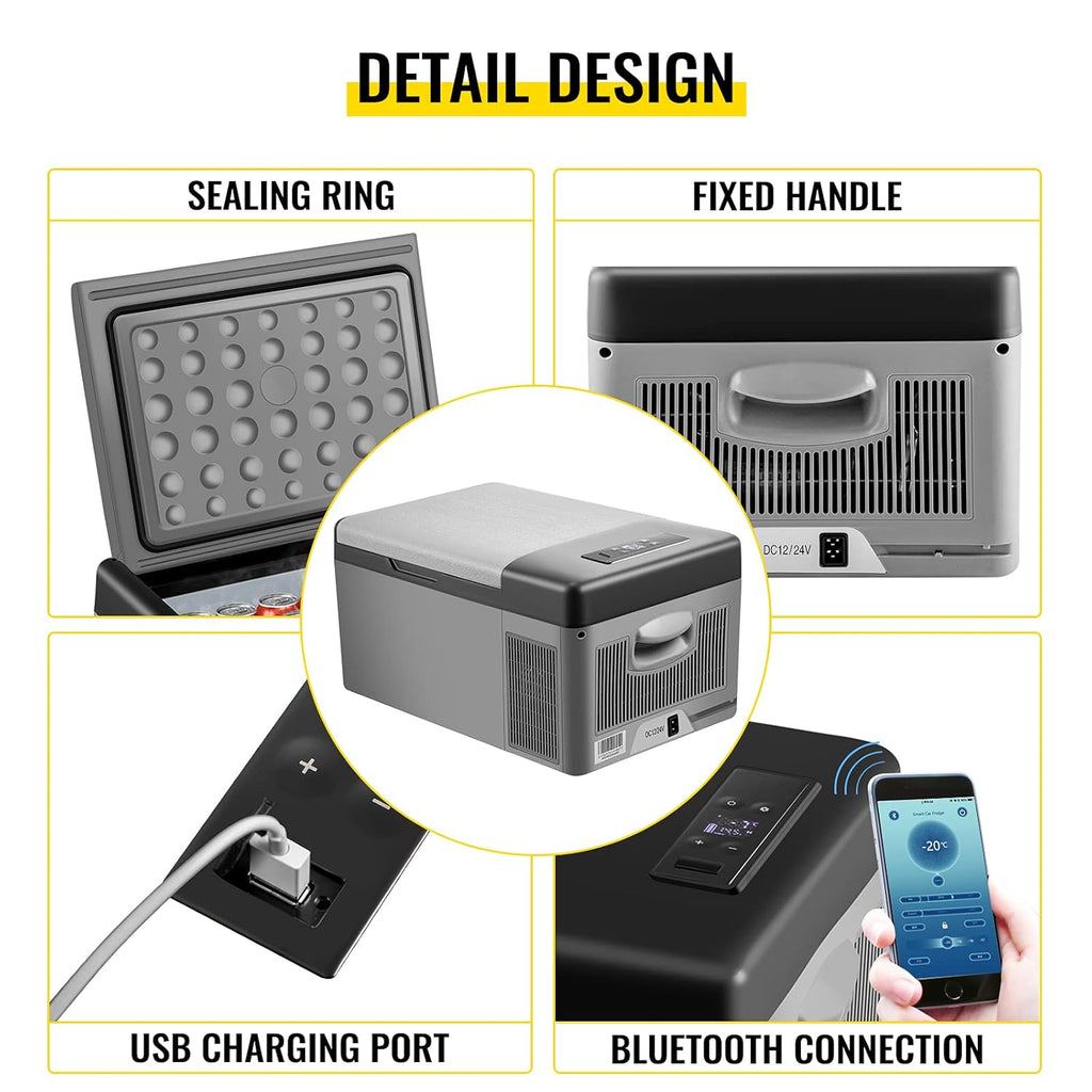 Réfrigérateur thermique portable 35L réfrigérateur de voiture réfrigérateur de voyage électrique portable pour voiture mini réfrigérateur pour voiture mini réfrigérateur pour boissons avec écran LCD