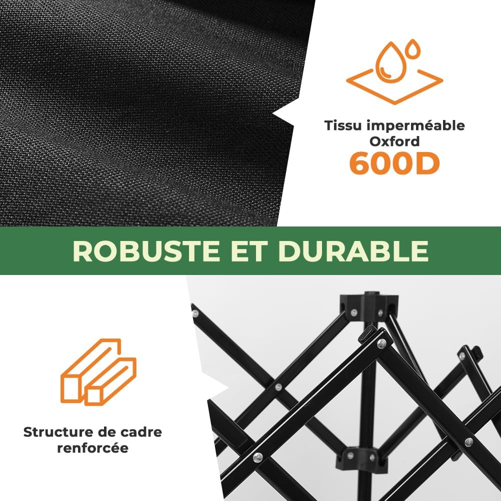 SLIDBEAT Chariot de transport pliable tout terrain pour plages et shopping