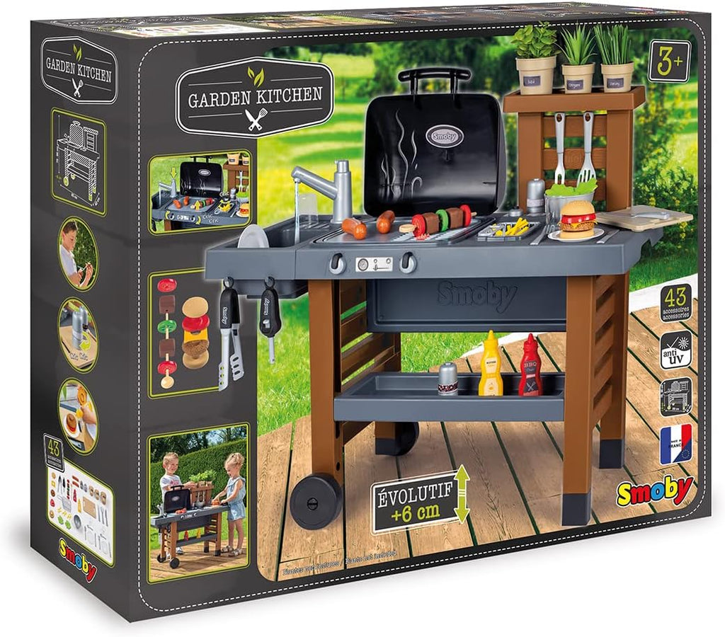 Smoby - Grill de Cuisine de Jardin avec Flamme Magique Rétractable