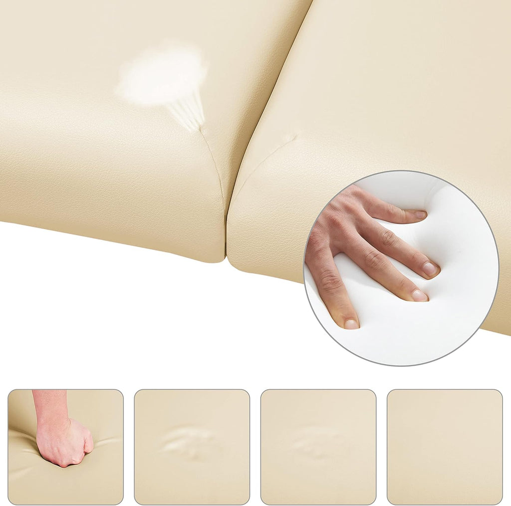 Yaheetech opklapbare massagetafel 70 cm, professioneel massagebed in 2 delen, massief houten tafelbank, cosmetische therapie, zwart 