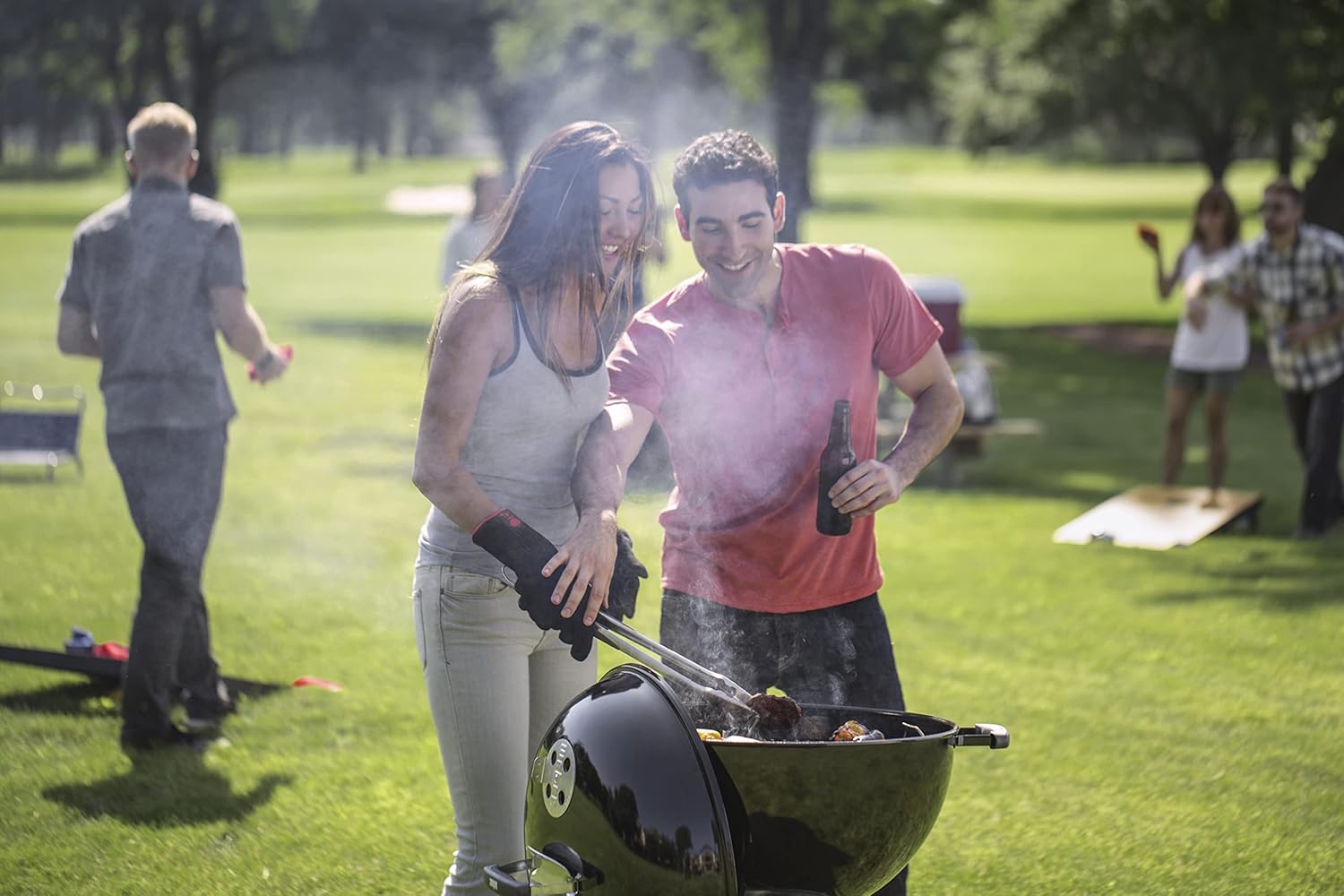 Barbecue au charbon de bois Weber Compact Kettle/avec trépied et roues