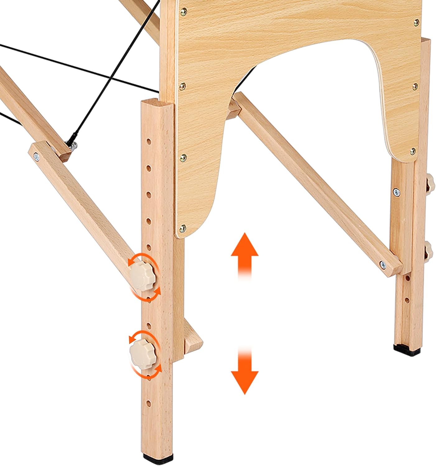 Yaheetech opklapbare massagetafel 70 cm, professioneel massagebed in 2 delen, massief houten tafelbank, cosmetische therapie, zwart 