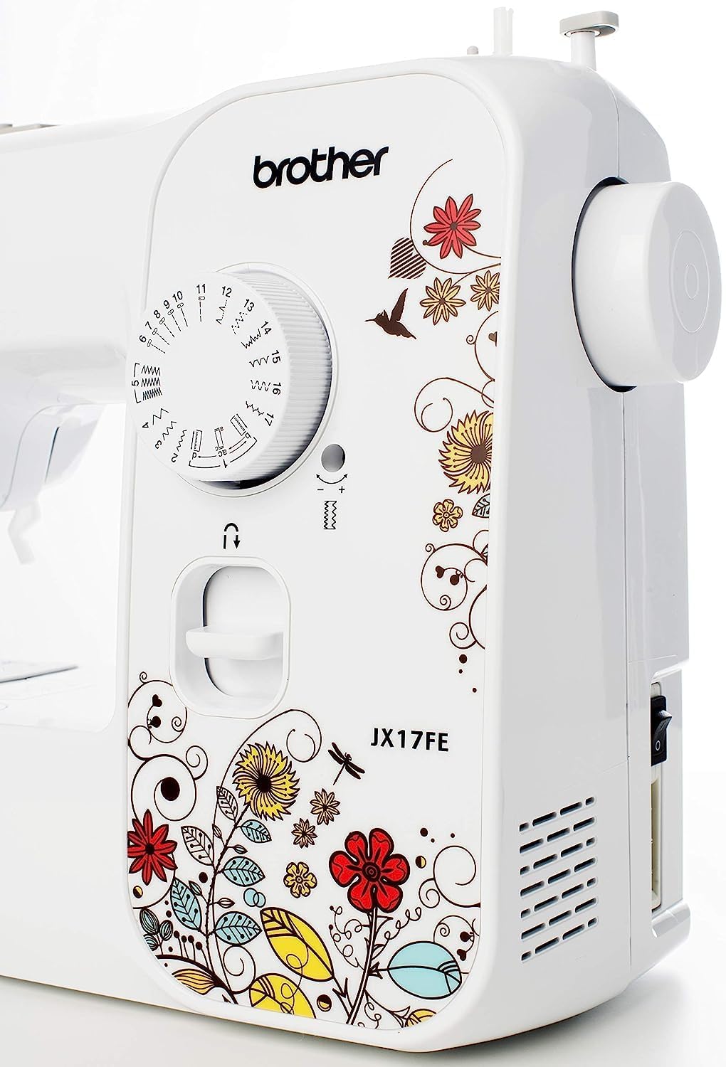 Brother JX17FE (Fantasy Edition) elektrische naaimachine voor beginners, draagbaar, 17 verschillende steken, automatisch naaien, handige steken, elastisch en decoratief, multifunctioneel 