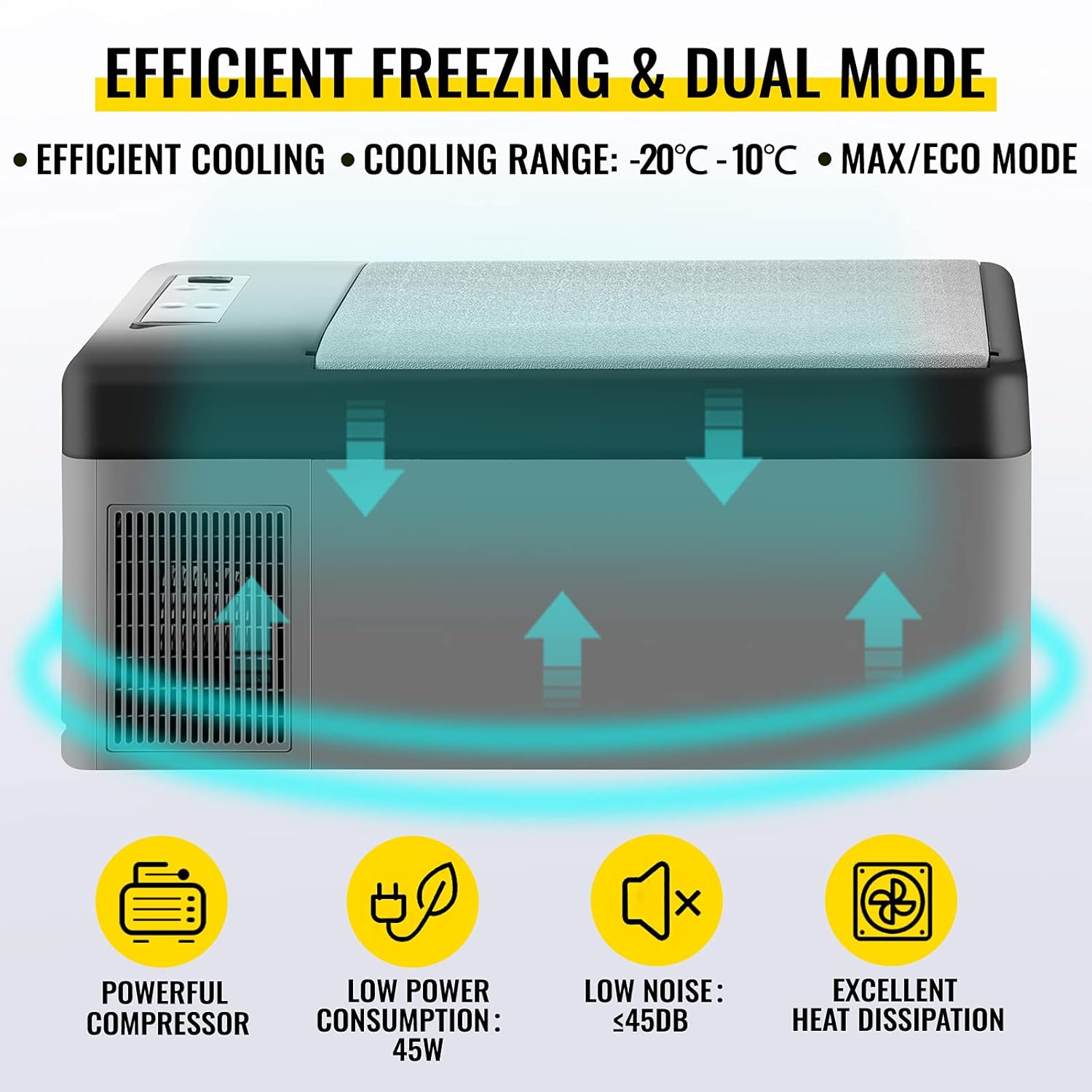 Réfrigérateur thermique portable 35L réfrigérateur de voiture réfrigérateur de voyage électrique portable pour voiture mini réfrigérateur pour voiture mini réfrigérateur pour boissons avec écran LCD