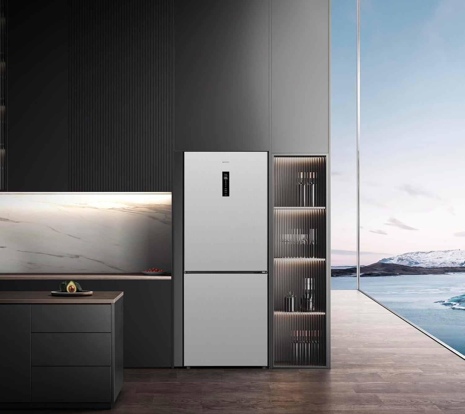 Réfrigérateur de table GEDTECH 85 L GTOP93BL avec compartiment congélateur - Classe E