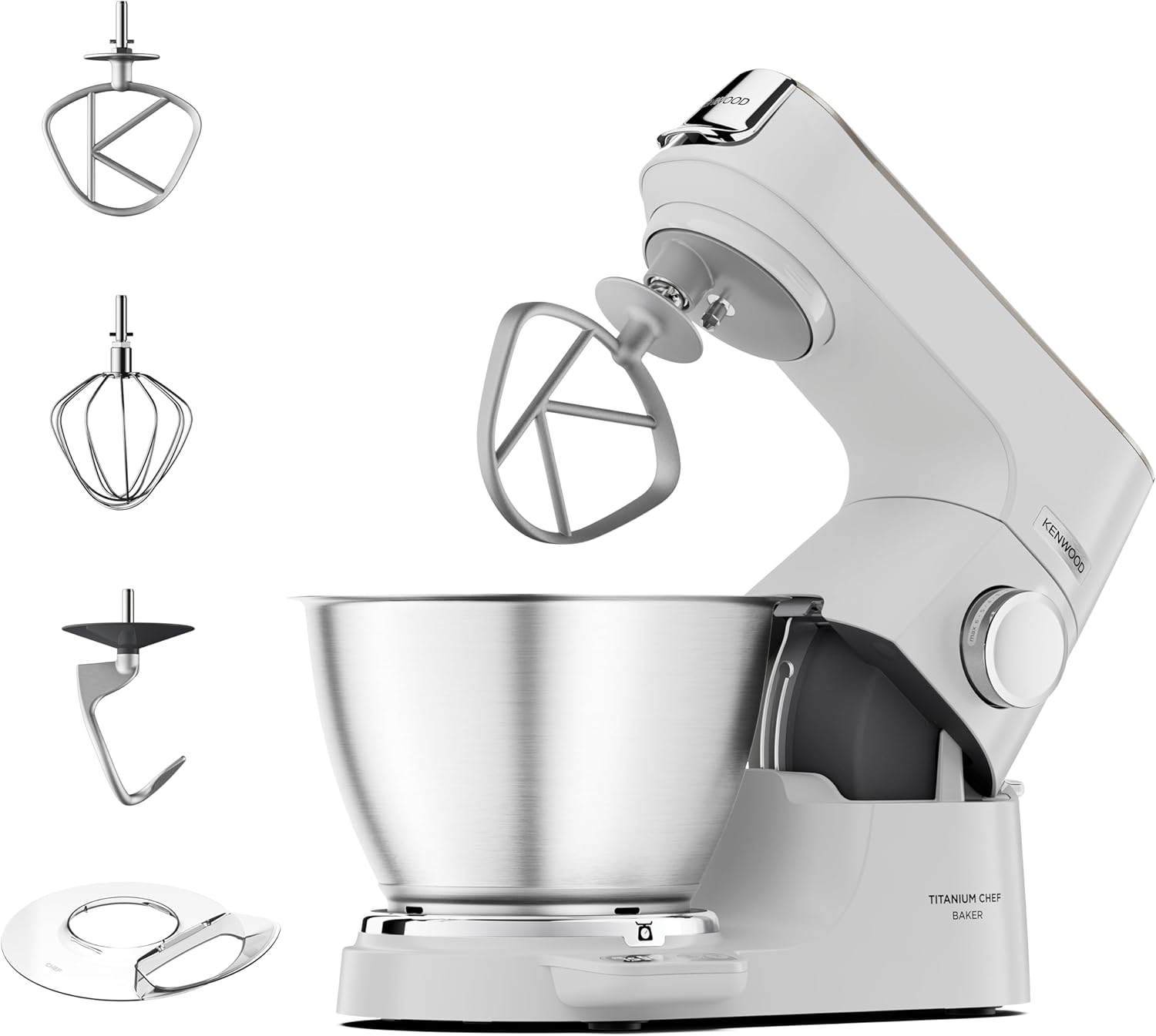 Kenwood Titanium Chef Baker KVC85.004SI Robot à pâtisserie comprenant un ensemble de 3 pâtisseries