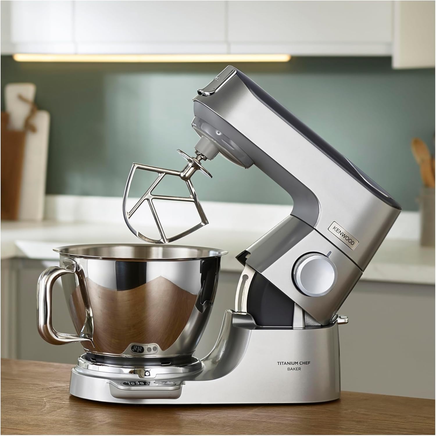 Kenwood Titanium Chef Baker KVC85.004SI Robot à pâtisserie comprenant un ensemble de 3 pâtisseries