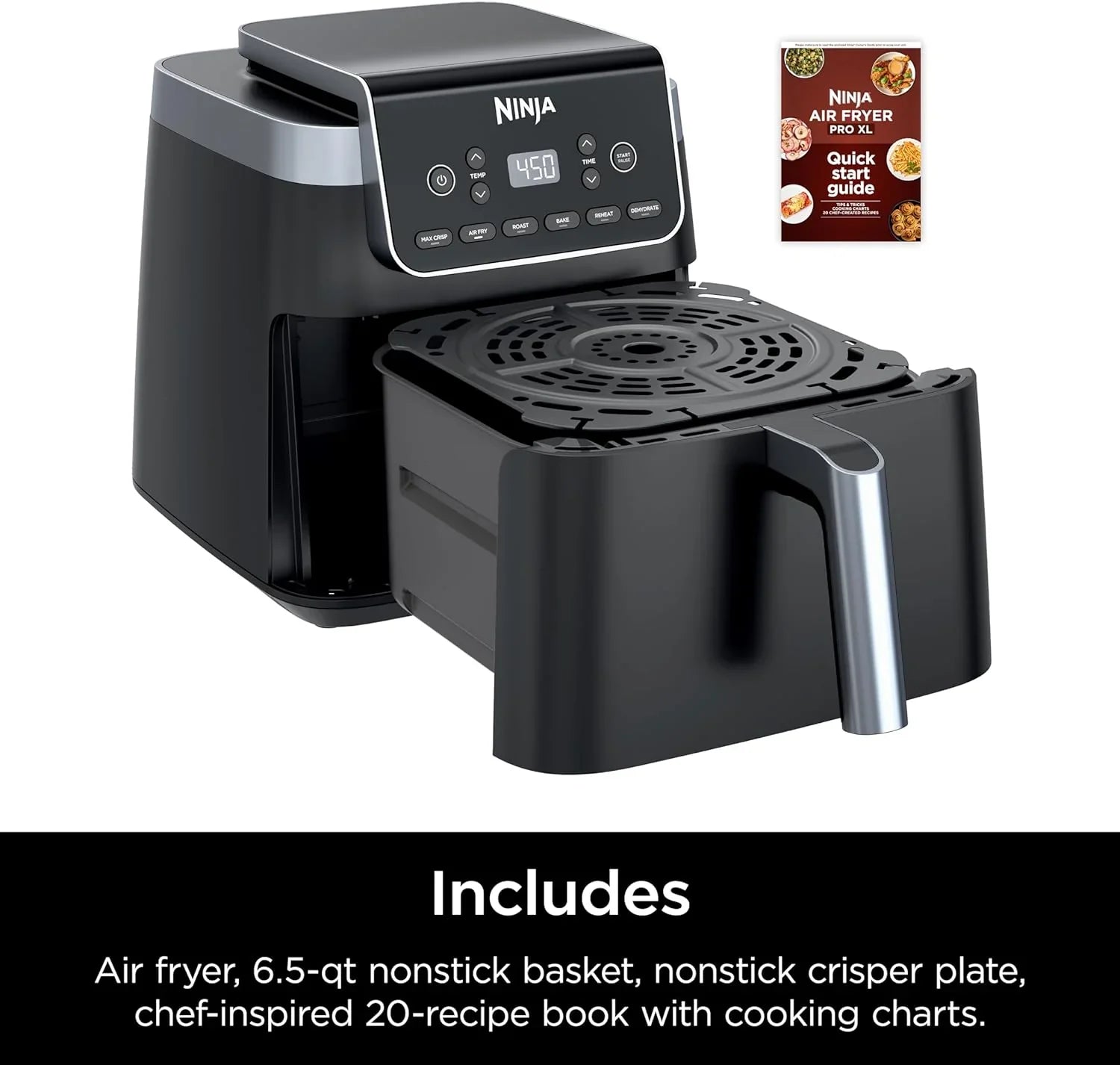 Friteuse à air Ninja Air Fryer Pro 5 pintes 4 en 1 qui fait frire, cuire, réchauffer et déshydrater à l'air