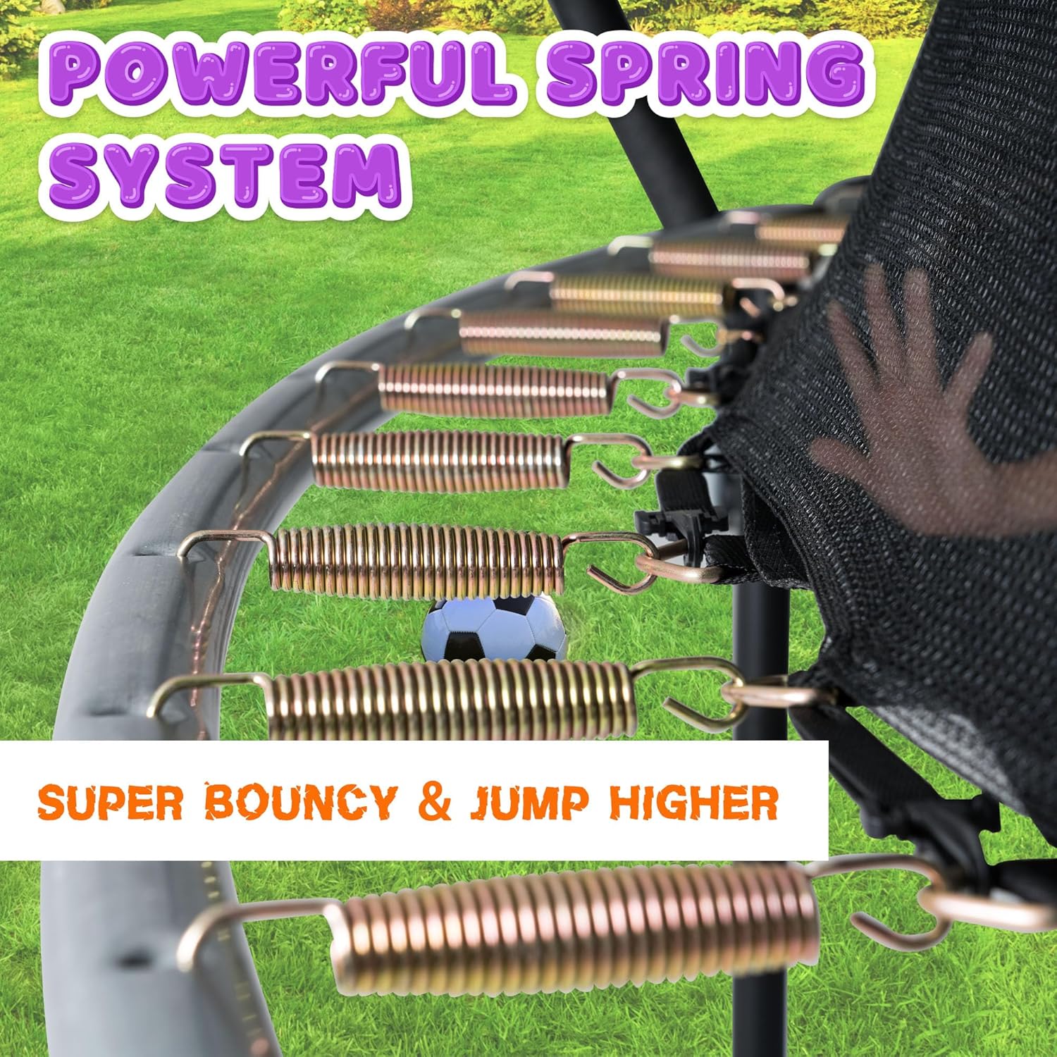 Trampoline Trampoline de loisirs avec filet de clôture et échelle, trampoline d'extérieur antirouille pour enfants et adultes