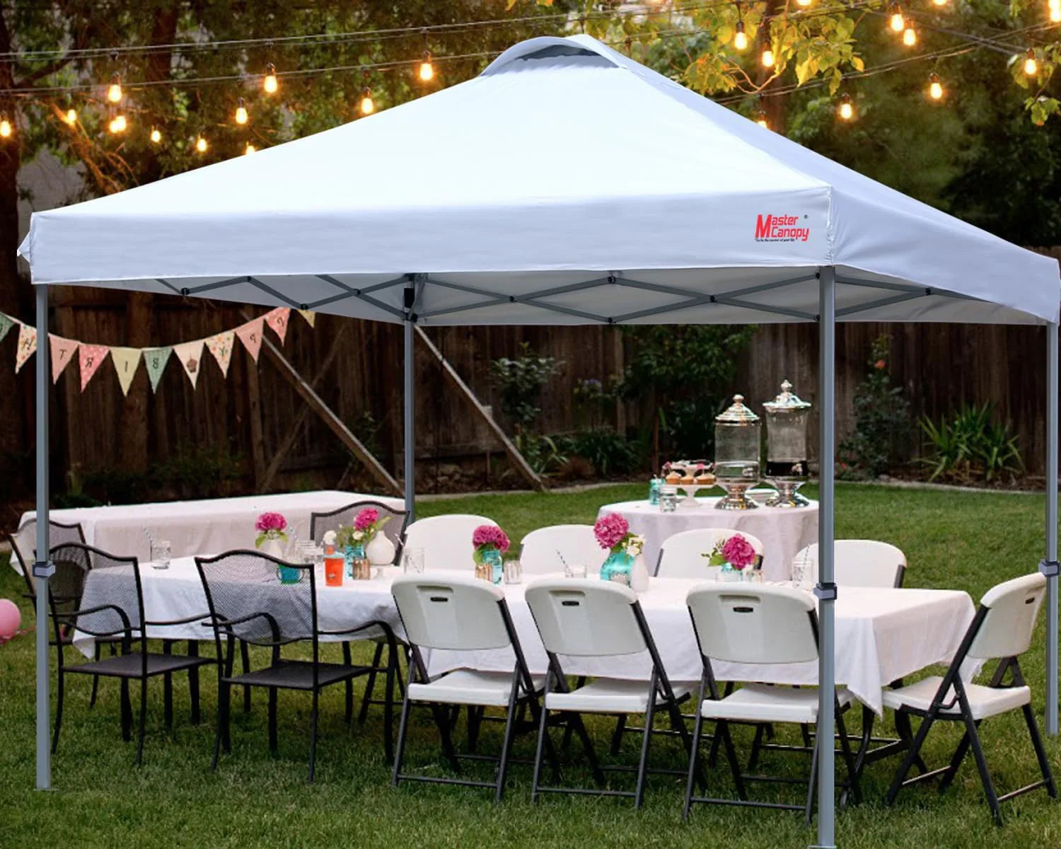 Tente pop-up robuste avec sac à roulettes (10 x 10, noir)