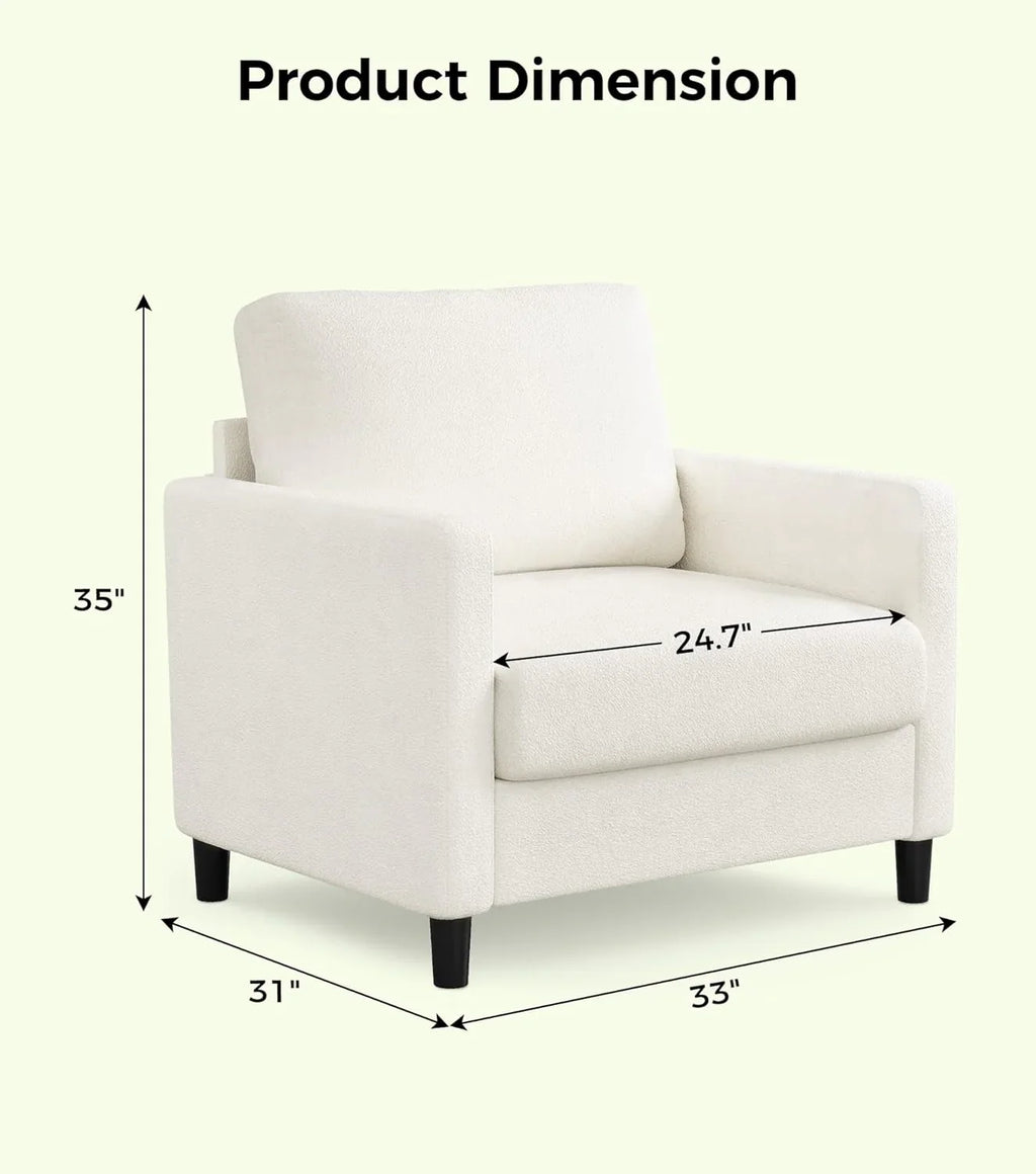 Causeuse de 51 pouces, causeuse confortable en velours côtelé