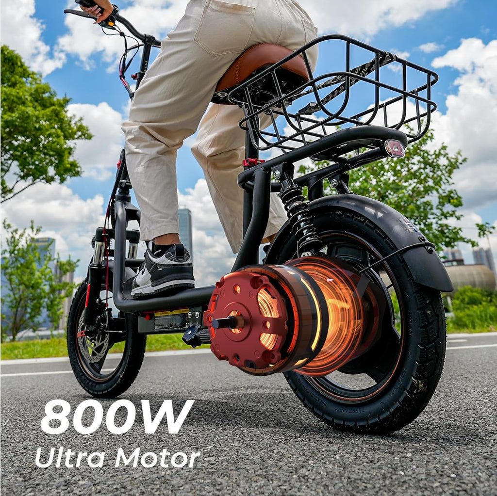 Trottinette électrique iScooter avec siège, autonomie de 60/34 km, vitesse de pointe de 45/39/25 km/h, double suspension avec panier