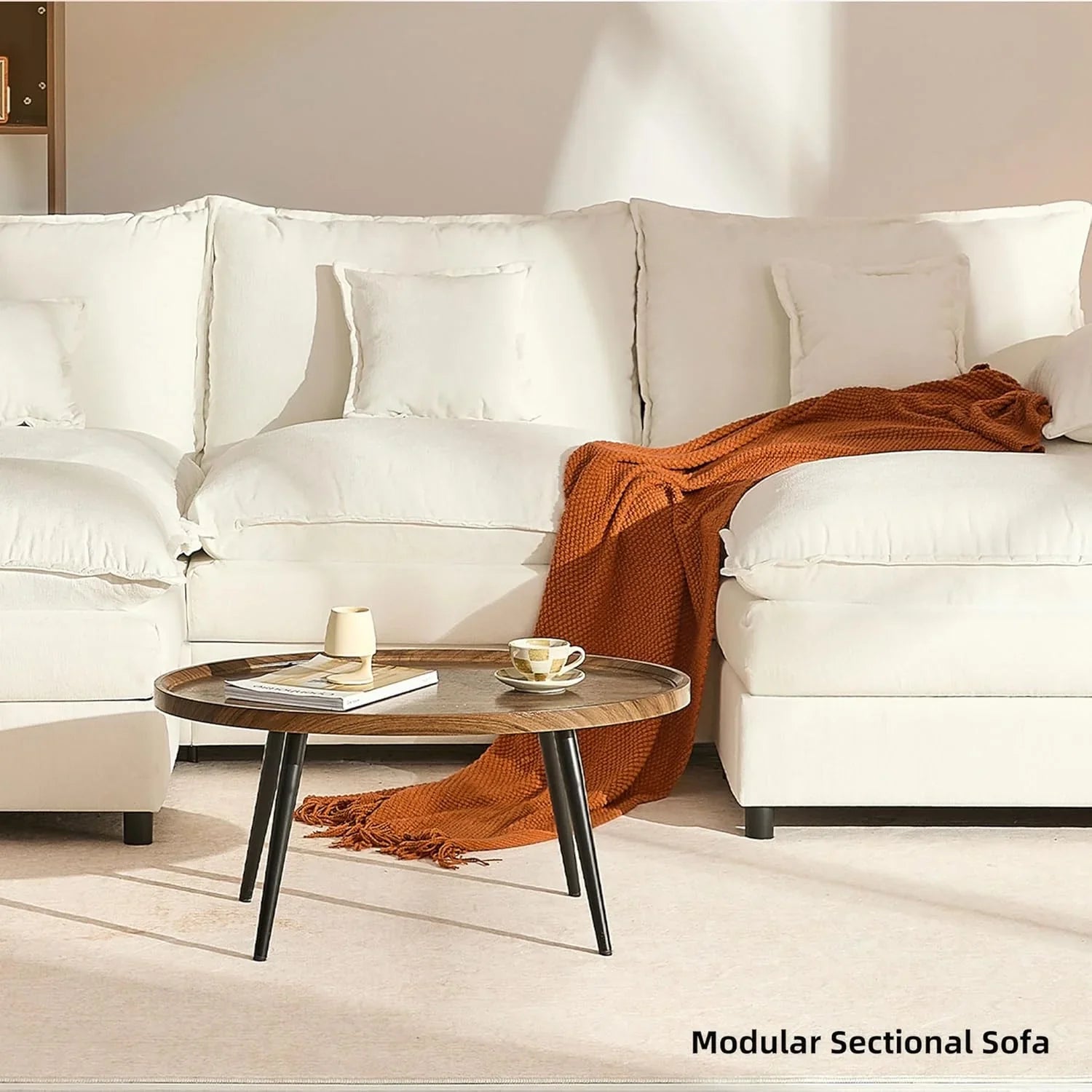 Canapé en U 108", canapé modulaire Canapé nuage confortable